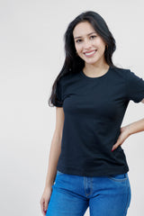 Camiseta Basica Para Mujer Girls Solid Ss Aero Girls Solid Ss Dark Black Dark Black 4078