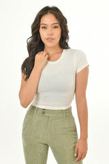 Camiseta Para Mujer Aero Girls Graph Other Cream 4183