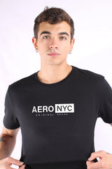 Camiseta Para Hombre Aero Level 2 Graphic Tees Dark Black 2637