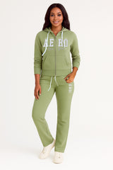 Buzo Para Mujer Aero Girls Fleece Zip Front Spirit Sage 3514
