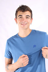 Camiseta Básica Para Hombre Aero Guys SS Tees French Blue 4240