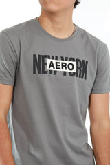 Camiseta Para Hombre Aero Level 2 Graphic Tees Tectonic Gray 3334