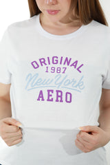 Camiseta Para Mujer Aero Graphic Level 2 Bright White 6604