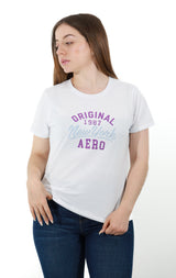 Camiseta Para Mujer Aero Graphic Level 2 Bright White 6604