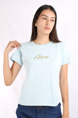 Camiseta Para Mujer Aero Graphic Level 2 Porcelain Blue 5395