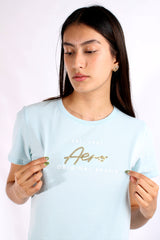 Camiseta Para Mujer Aero Graphic Level 2 Porcelain Blue 5395