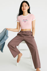 Camiseta Para Mujer Aero Graphic Level 2 Silver Pink 6994