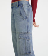 Jean Para Mujer Aero Girls Denim Fashion Cargo Light Wash 9531