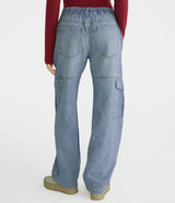 Jean Para Mujer Aero Girls Denim Fashion Cargo Light Wash 9531