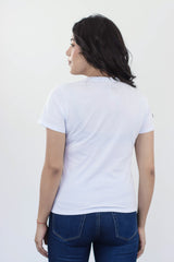 Camiseta Para Mujer Blanca Aero Graphic Level 2 6602