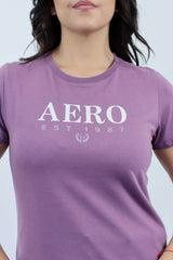 Camiseta Para Mujer Morado Aero Graphic Level 1 6594