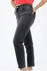 Jean Para Mujer Aero Girls Fashion Basic Mom Grey Wash 9009