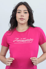 Camiseta Para Mujer Fucsia Aero Graphic Level 2 6616