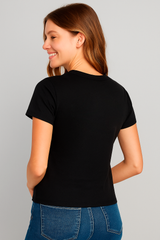 Camiseta Para Mujer Aero Graphic Level 2 Dark Black 6998