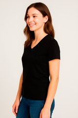 Camiseta Básica Para Mujer Aero Girls Solid SS Darl Black 4208
