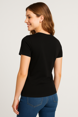 Camiseta Básica Para Mujer Aero Girls Solid SS Darl Black 4208