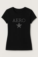 Camiseta Para Mujer Aero Graphic Level 2 Dark Black 7047
