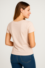 Camiseta Para Mujer Aero Girls Solid SS Primrose Pink 6505