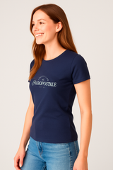 Camiseta Para Mujer Aero Graphic Level 1 Cadet Navy 7065