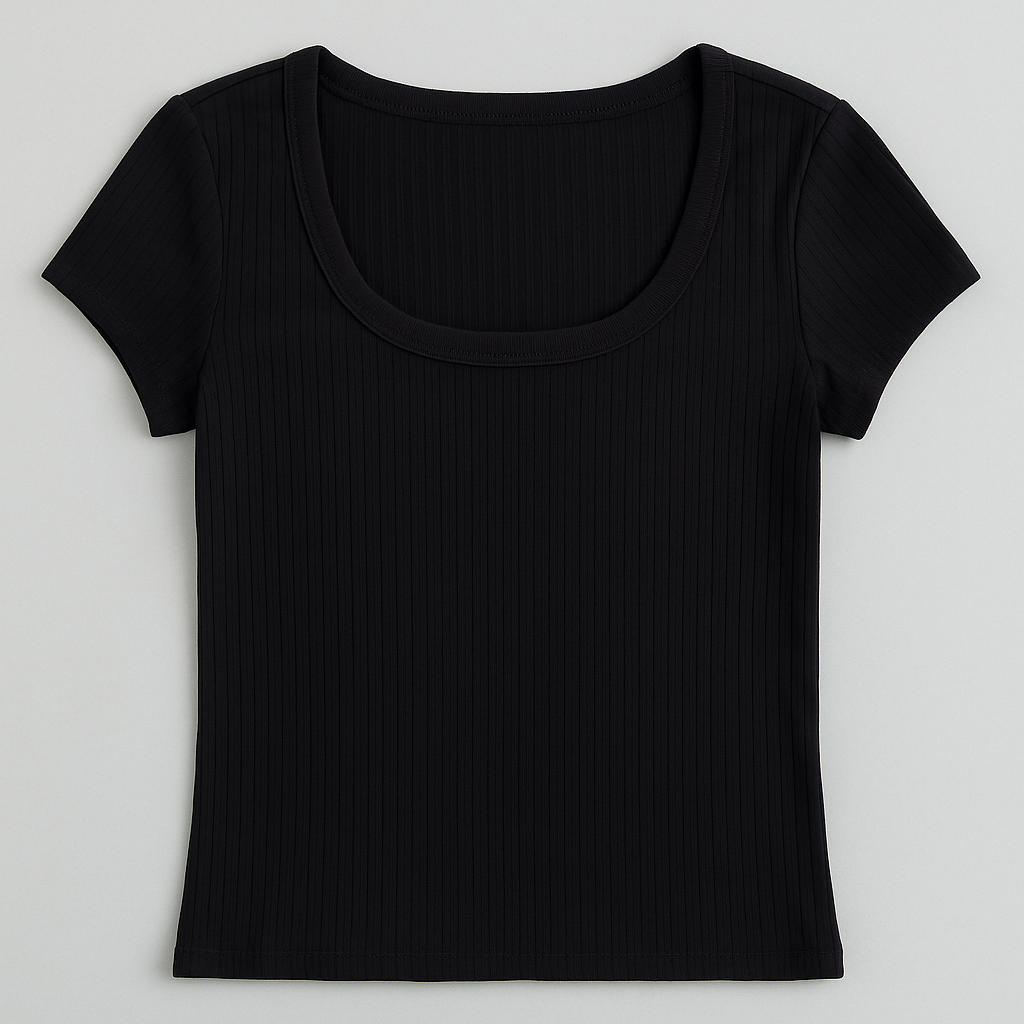 Camiseta Para Mujer Aero Girls Solid SS Dark Black 4495