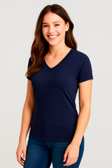 Camiseta Basica Para Mujer Aero Girls Solid SS Cadet Navy 4208