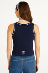Top Para Mujer Aero Fashion Bare Graphic Cadet Navy 1088