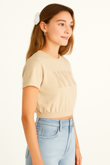 Camiseta Para Mujer Aero Girls SS Fashion Graphics Egret 1083