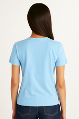 Camiseta Para Mujer Aero Girls Solid SS Porcelain Blue 4204