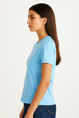 Camiseta Para Mujer Aero Girls Solid SS Porcelain Blue 4204
