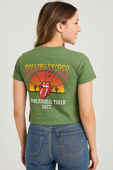 Camiseta Para Mujer Aero Girls Fashion Graphics Hedge Green RS053