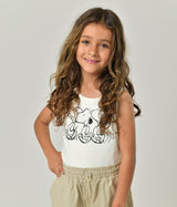 Top Aero Kids Fashion Bare Graphic Bleach PEANUTS0050