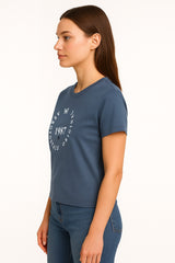 Camiseta Para Mujer Aero Graphic Level 1 Celestial 7059