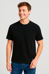 Camiseta Para Hombre Aero BC SS Knits Dark Black (Oversize) 8999