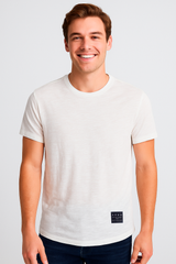 Camiseta Para Hombre Aero BC SS Knits Egret 9101