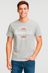 Camiseta Para Hombre Aero Level 1 Graphic Tees Light Heather Grey 7441