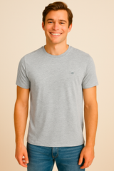 Camiseta Básica Para Hombre Aero Guys SS Tees Light Heather Grey 4240