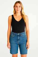 Short Para Mujer Aero Denim Bermuda Skater Medium Wash 9990