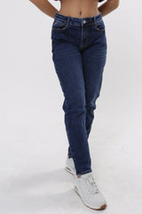 Jean Para Mujer Aero Girls Fashion Basic Mom Dark Wash 9009
