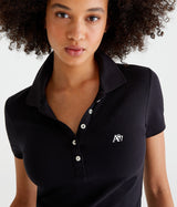 Camiseta Polo Para Mujer Aero Solid Polo Dark Black 4164
