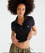 Camiseta Polo Para Mujer Aero Solid Polo Dark Black 4164