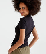 Camiseta Polo Para Mujer Aero Solid Polo Dark Black 4164