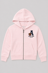 Buzo de manga larga Kids Aero G Zip Front Fleece Pink Oversize 1153