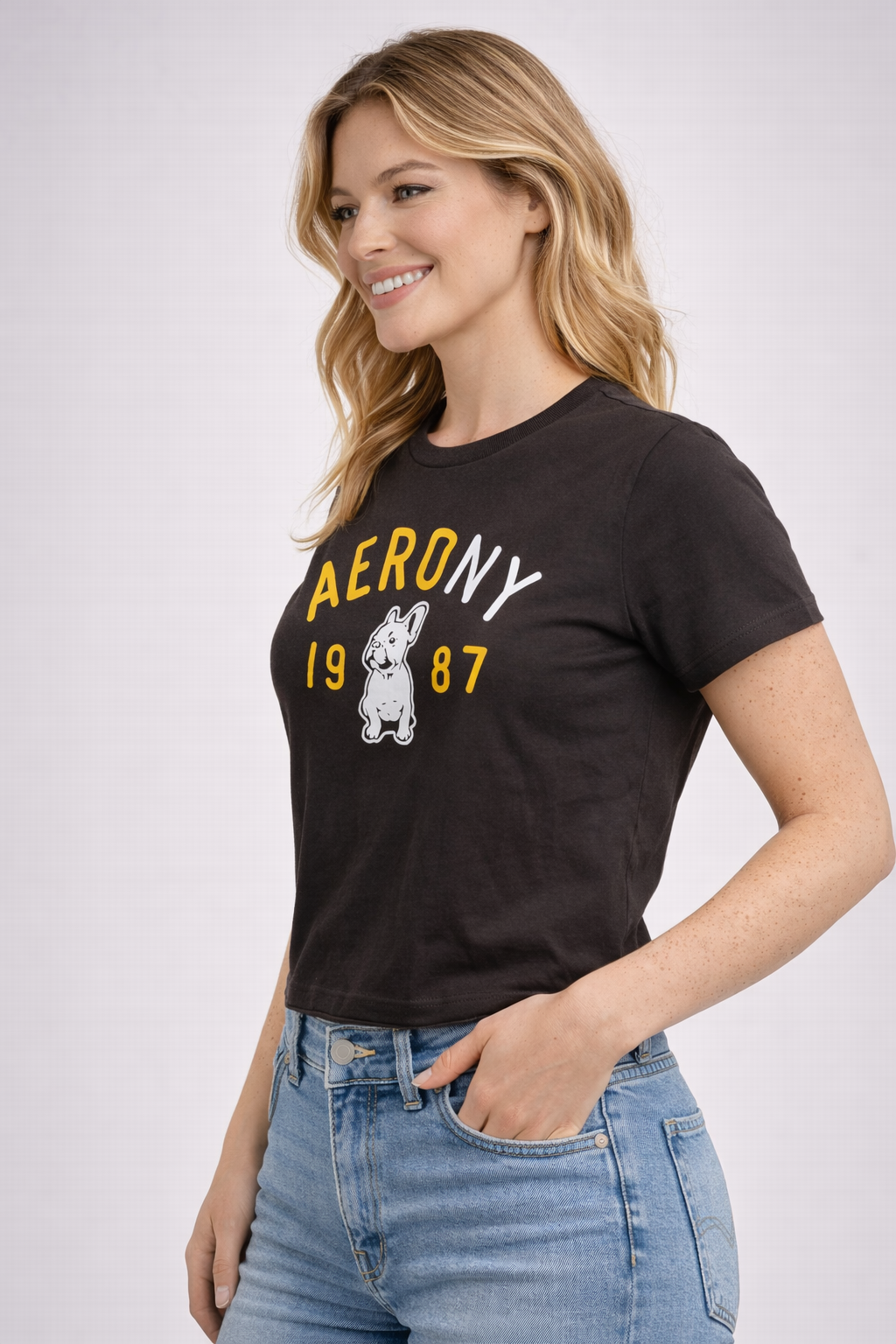Camiseta para Mujer Aero Graphic Level 2 Dark Black 4757
