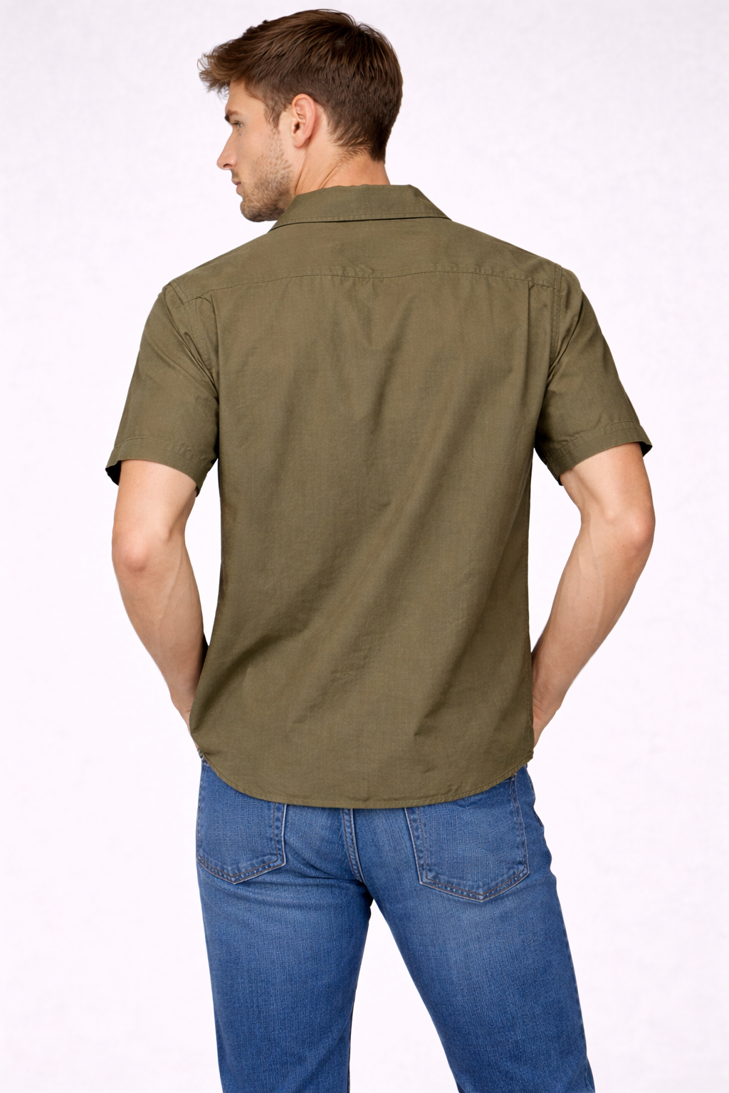 Camisa Para Hombre Aero Guys SS Woven  SHirts Green Gables Relax 2221