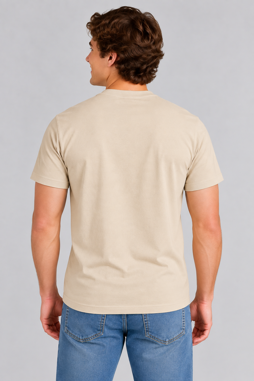 Camiseta Para Hombre Aero BC SS Knits Egret 8999 (RELAXED)