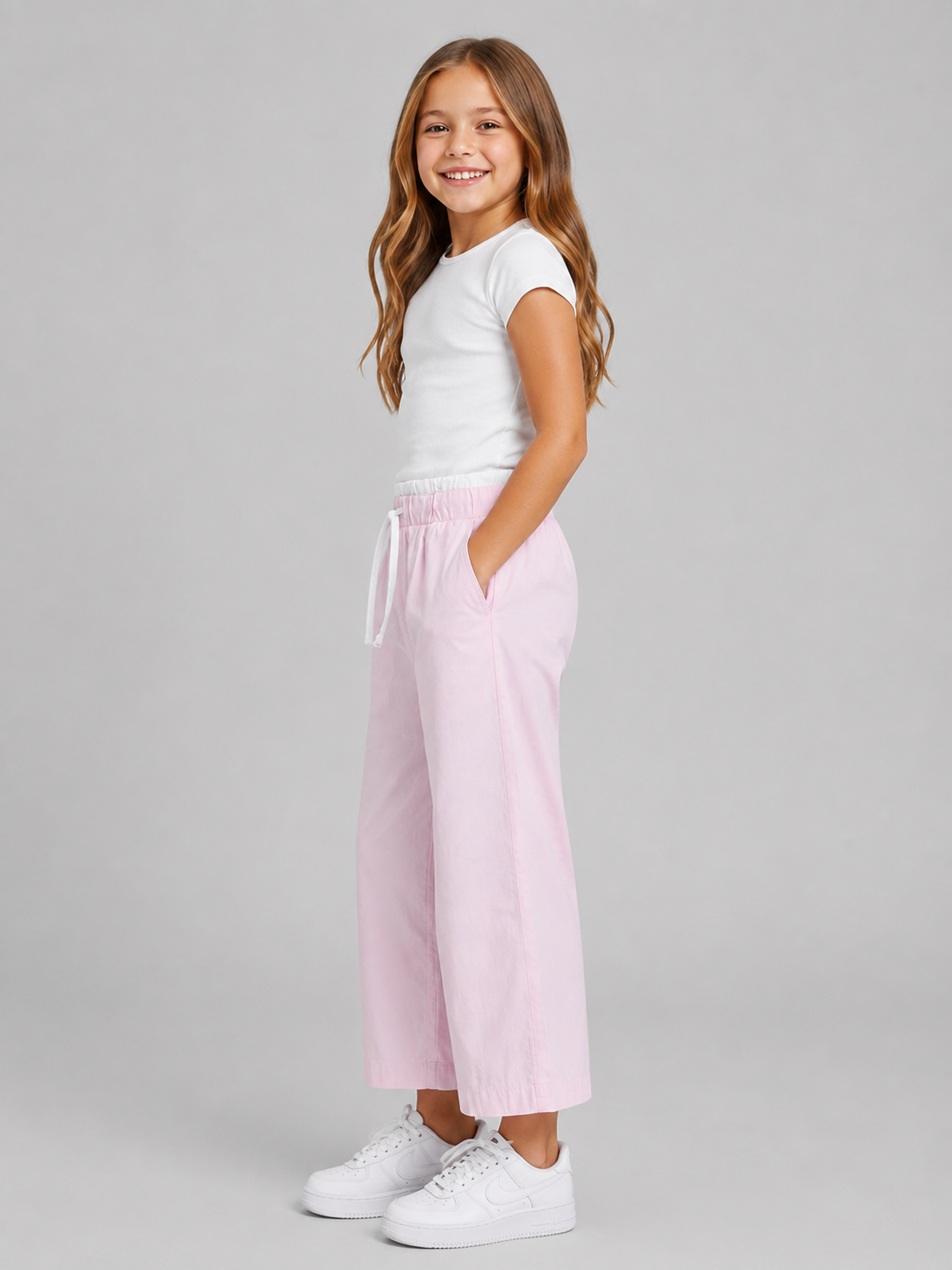 Pantalón Kids Aero G Woven Flare Pant Pink Wide Leg 1166