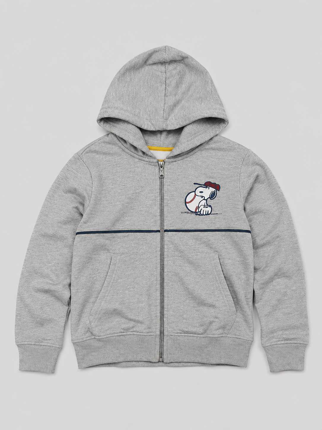 Buzo de manga larga Kids Aero B Zip Front Light Heather Grey PEANUTS304