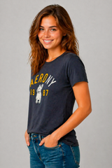 Camiseta para Mujer Aero Graphic Level 2 Cadet Navy 4757