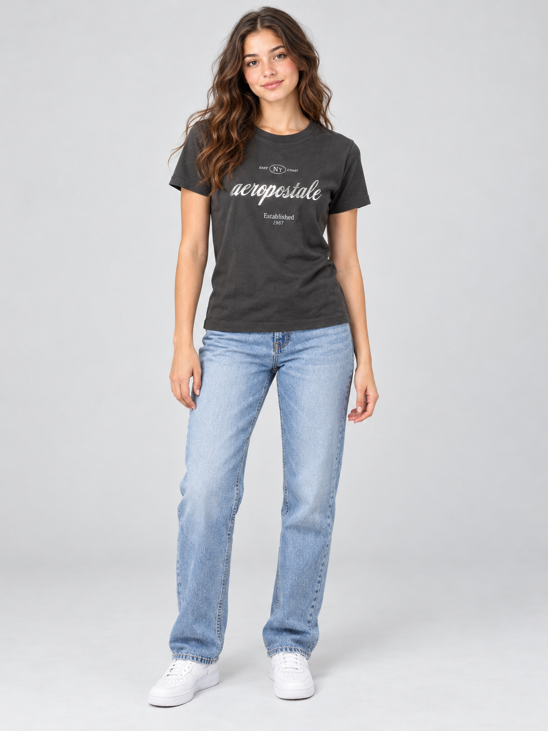 Camiseta Para Mujer Aero Graphic Level 2 Drak Black 7151