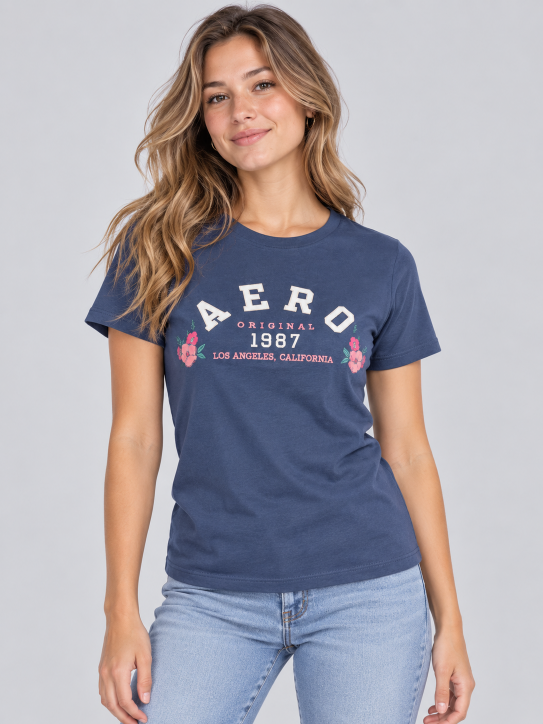 Camiseta Para Mujer Aero Graphic level 2 Cadet Navy 6863